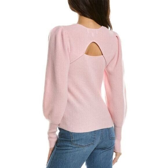 EUC Design History Women's Sz M Sweetheart Cashmere Sweater in Light Pink - Picture 2 of 12